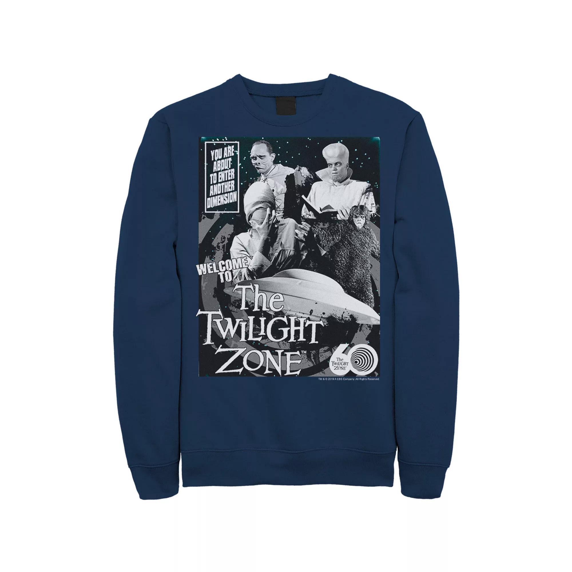 Men's CBS The Twilight Zone Comic 60th Sweatshirt, Size: Small, Blue Product Image