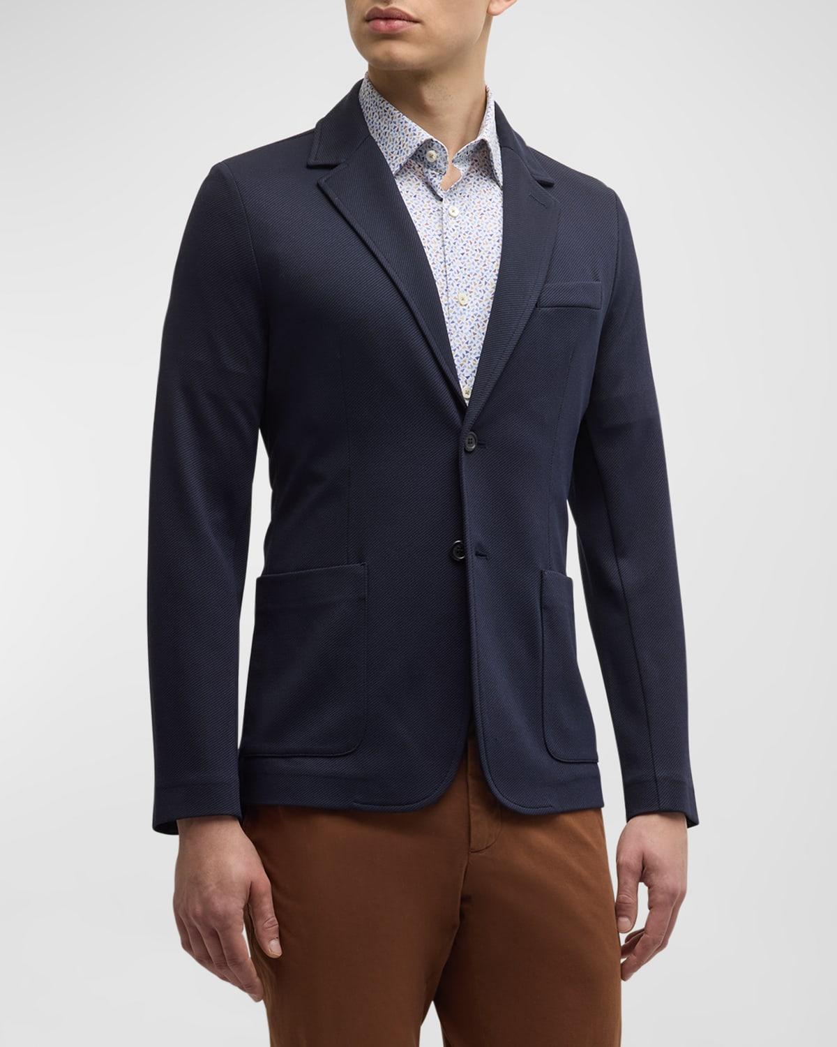 Mens Single-Breasted Two-Button Blazer Product Image