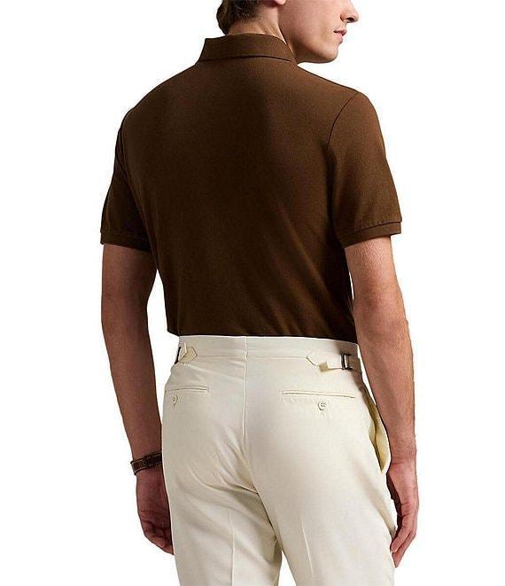 Polo Ralph Lauren Classic Fit Leather-Pony Mesh Short Sleeve Polo Shirt Product Image