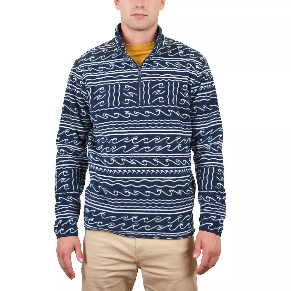 Men's Mountain and Isles 1/4 Zip Printed Polar Fleece Pullover,  Product Image
