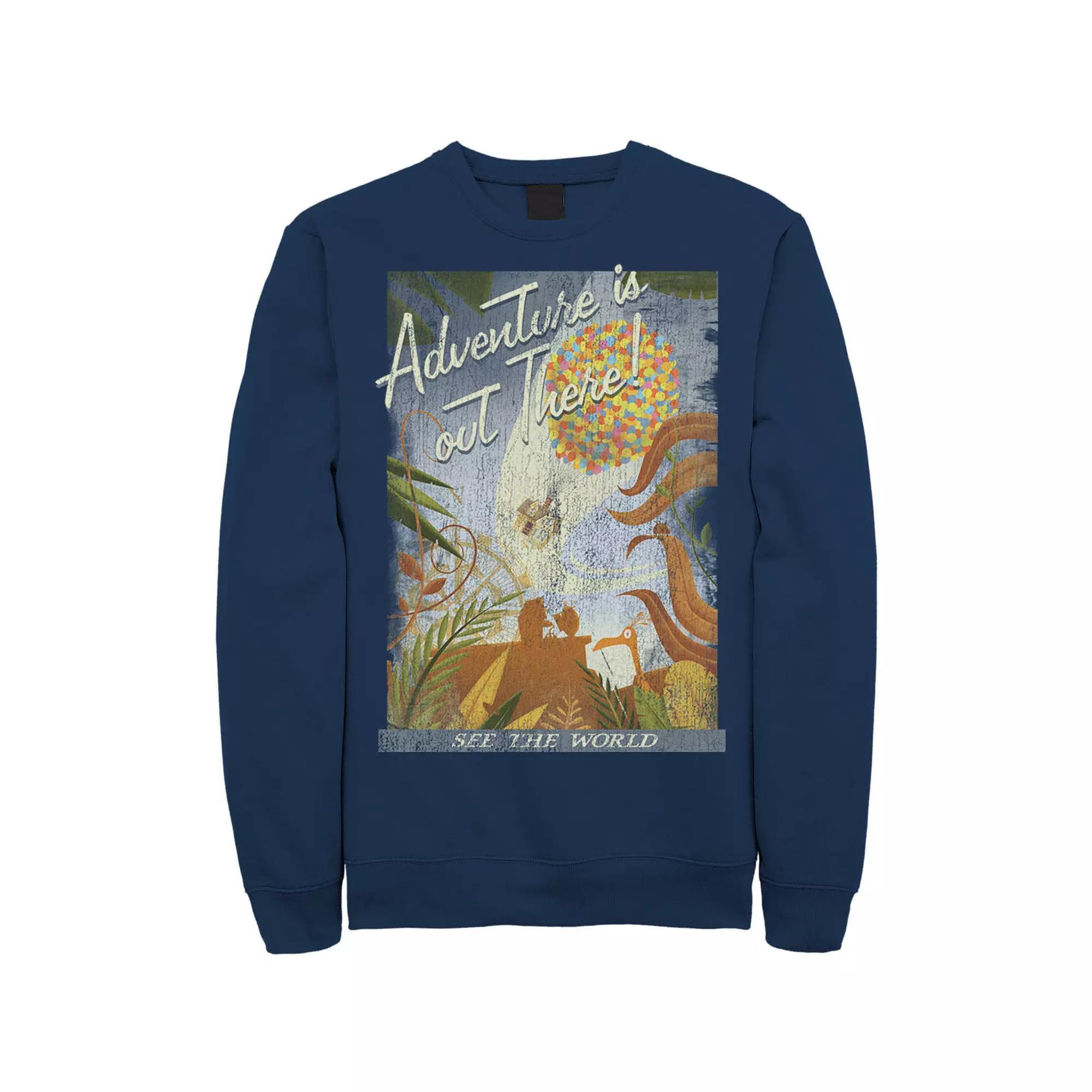 Disney / Pixar's Up Men's Poster Distressed Vintage Sweatshirt,  Product Image