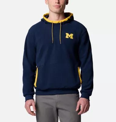 Columbia Mens Collegiate Flanker Fleece Hoodie - Michigan- Product Image