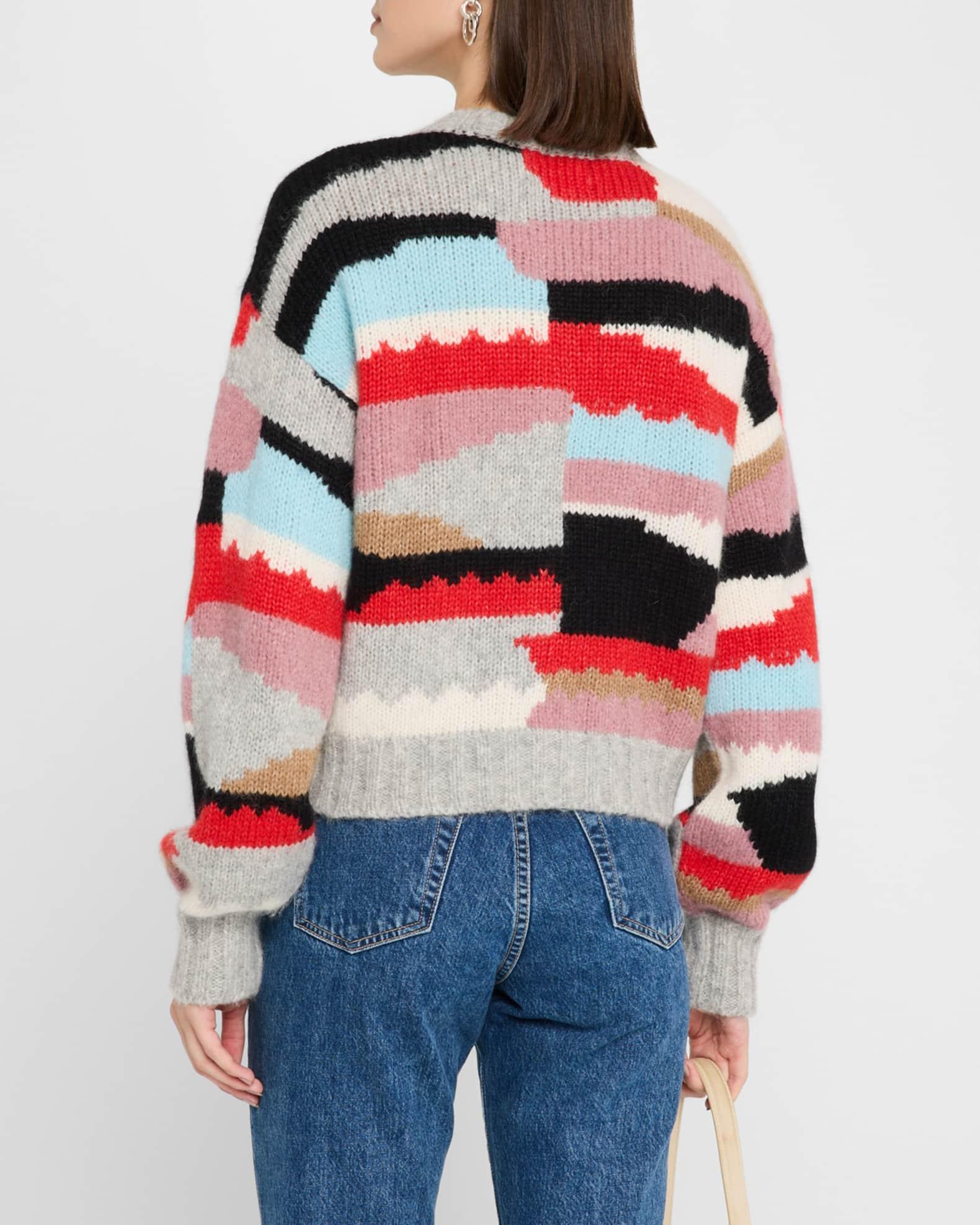 Zaria Button-Down Intarsia Cardigan Product Image