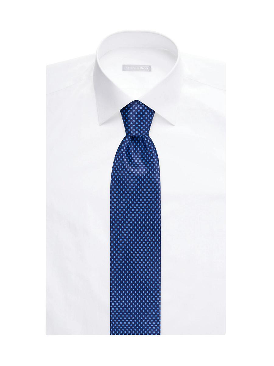 Mens Polka Dot Silk Tie Product Image