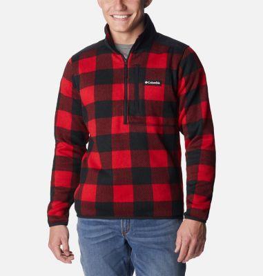 Columbia Sweater Weather II Printed 1/2 Zip (Mountain Check Print) Men's Clothing Product Image