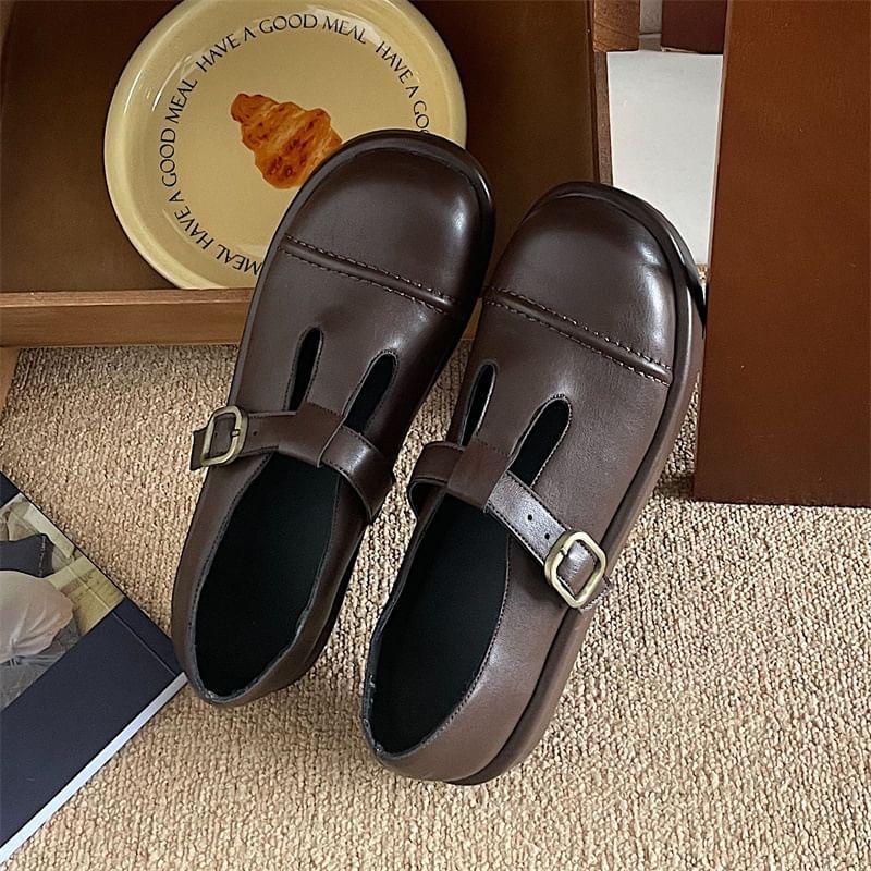 Platform T-Strap Shoes Product Image