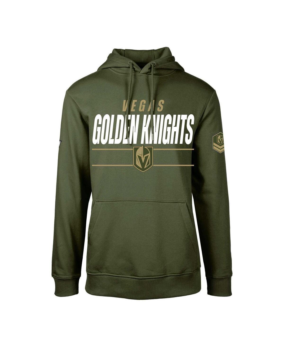 Mens LevelWear Olive Vegas Golden Knights Podium Fleece Pullover Hoodie Product Image