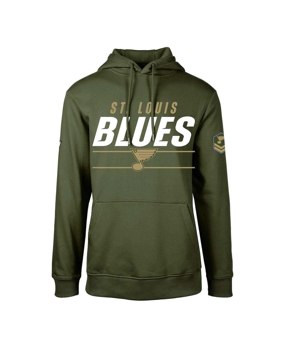 Mens Levelwear Olive St. Louis Blues DeltaPodium Fleece Pullover Hoodie Product Image