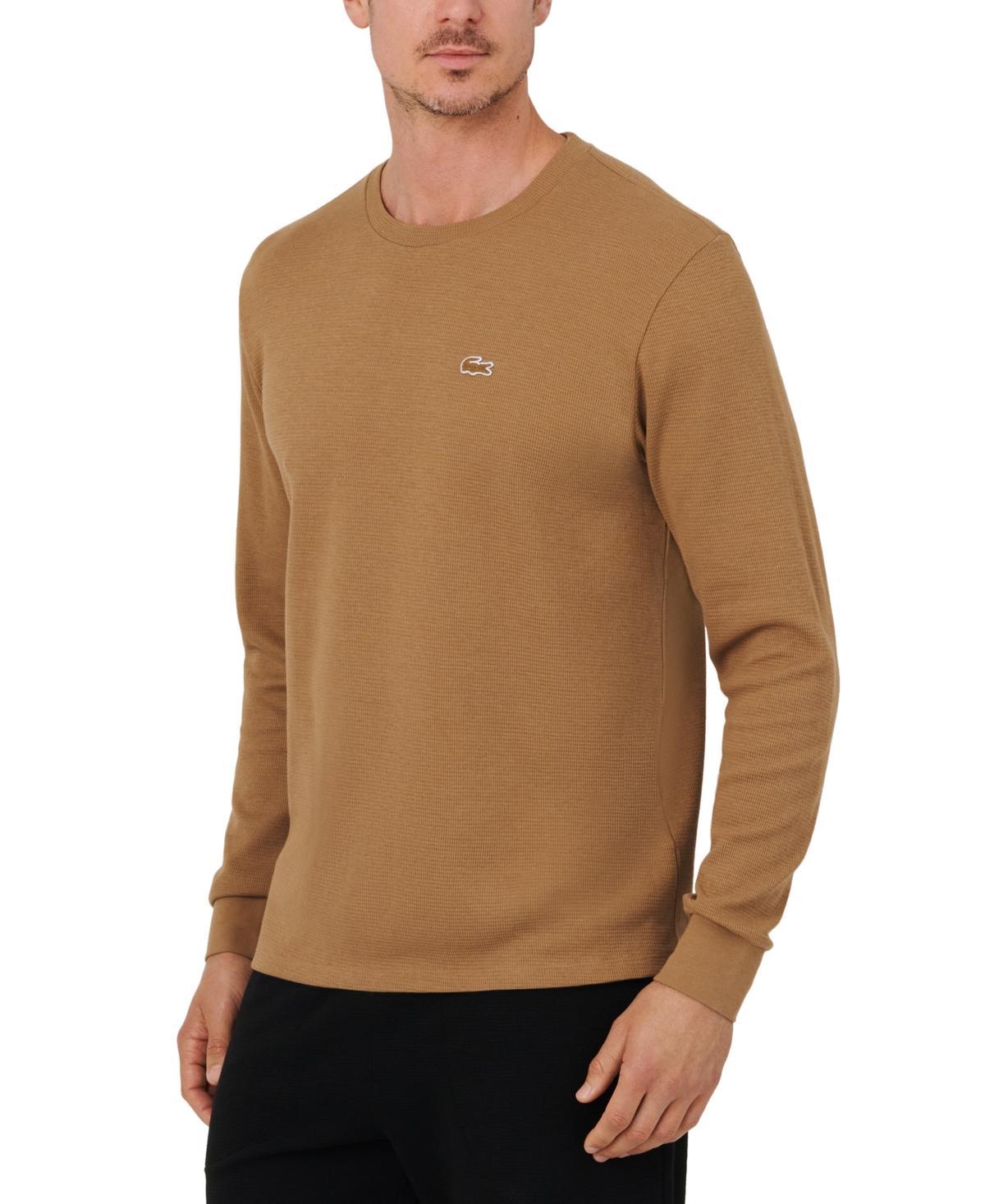 Lacoste Mens Waffle-Knit Thermal Sleep Shirt Product Image