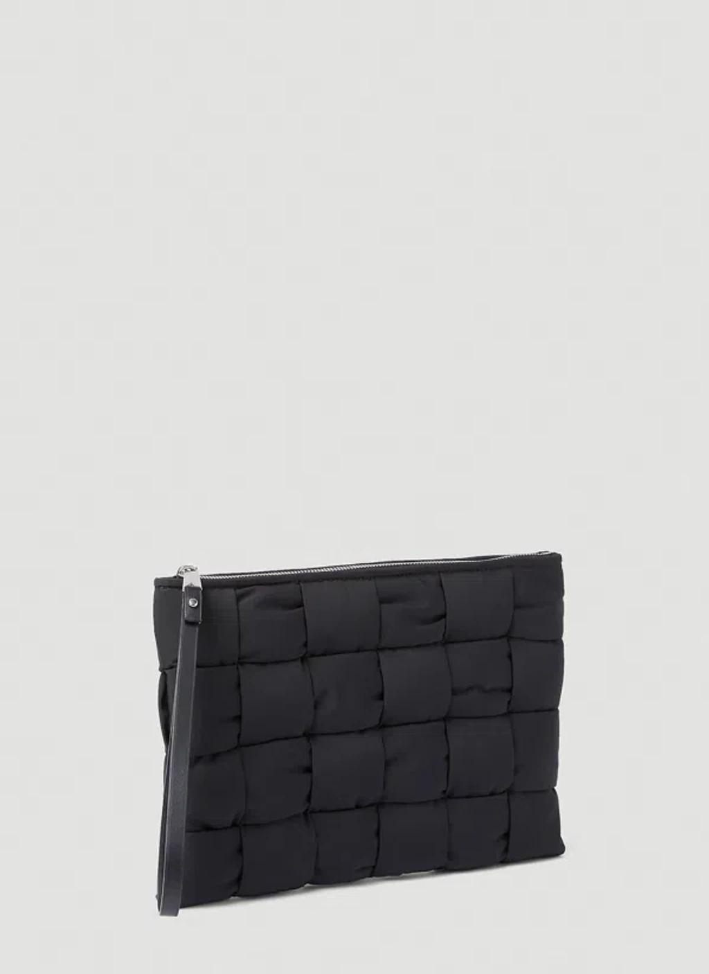 BOTTEGA VENETA Men Cassette Small Flat Pouch In Black Product Image