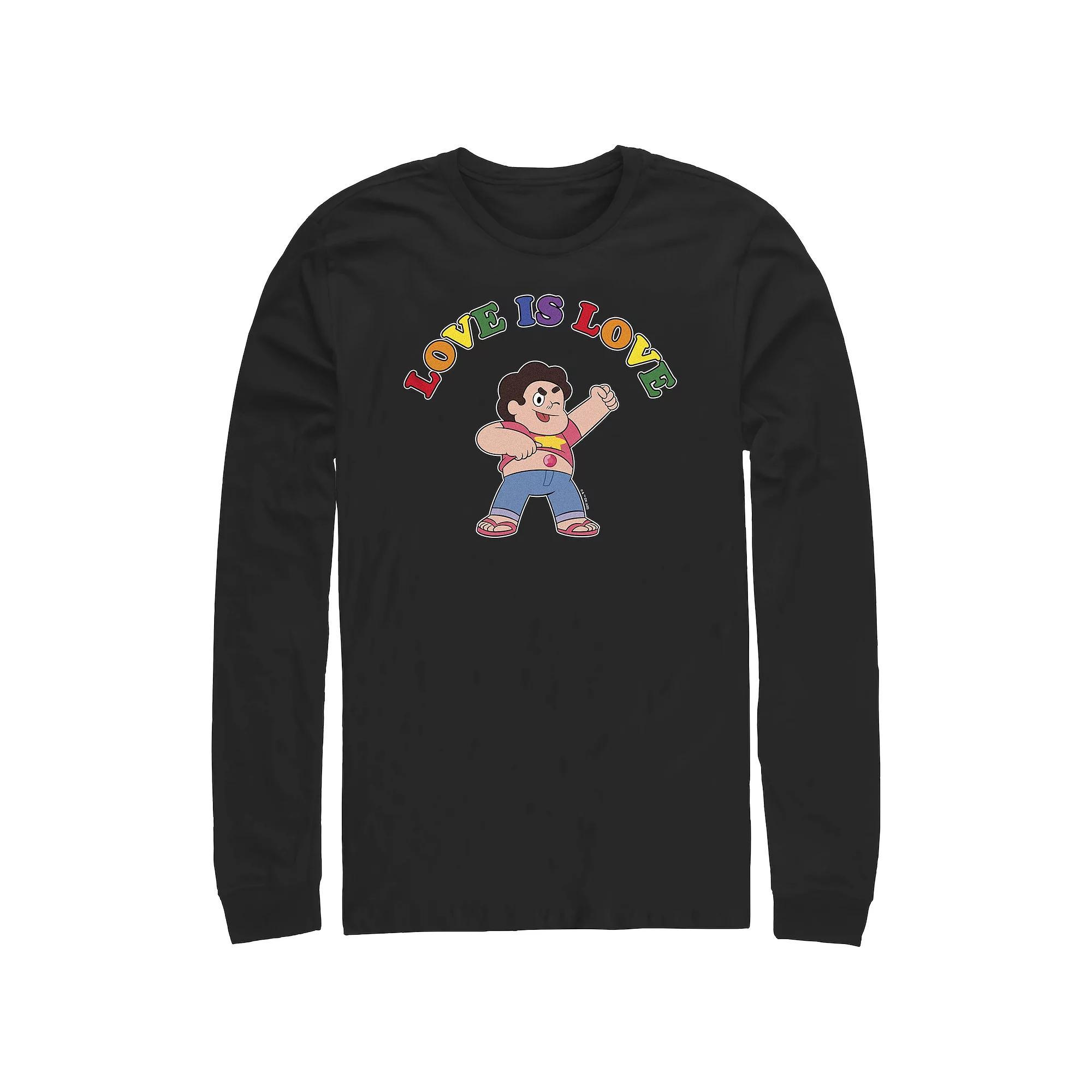Men's Steven Universe Love Is Love Long Sleeve Graphic Tee,  Product Image