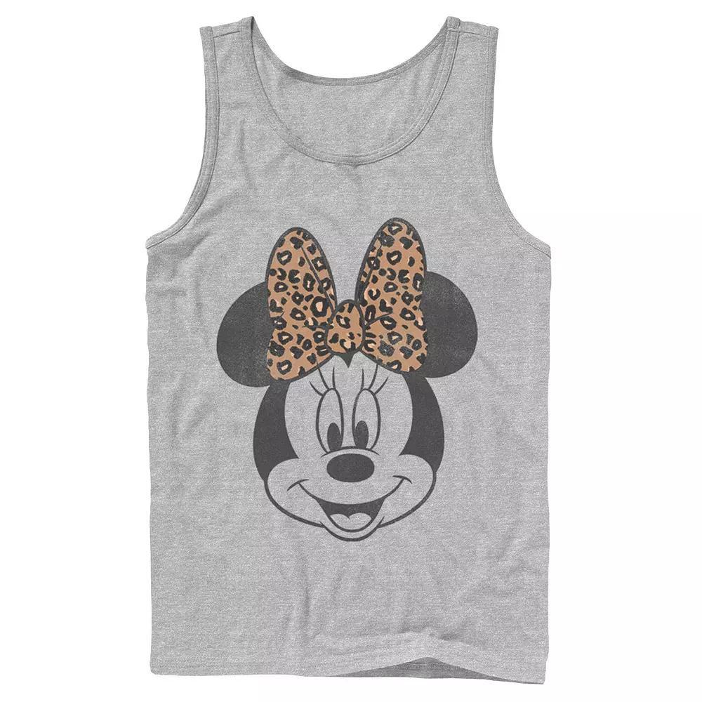 Disney's Minnie Mouse Men's Leapord Print Bow Portrait Tank Top,  Product Image