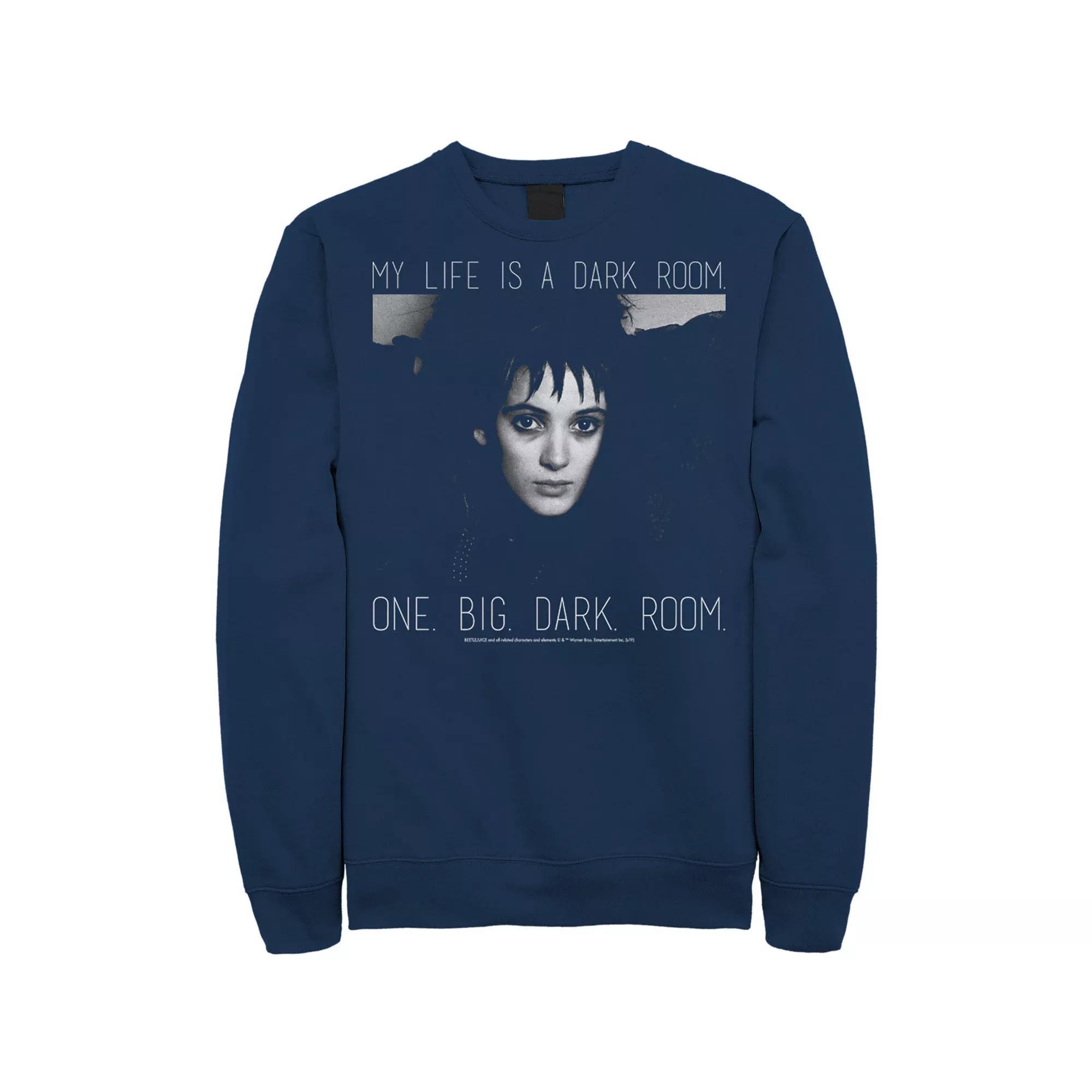 Men's Beetlejuice Lydias Dark Room Black And White Sweatshirt,  Product Image