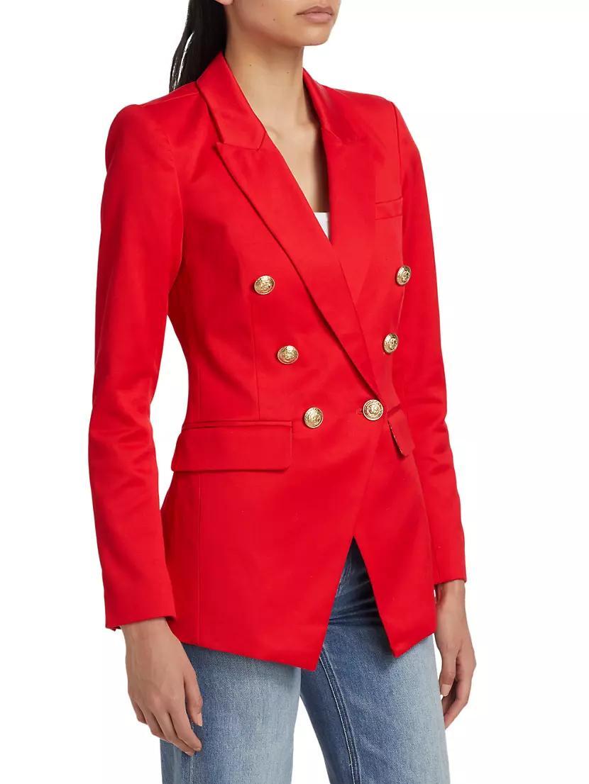 Kendi Cotton Twill Double-Breasted Blazer Product Image