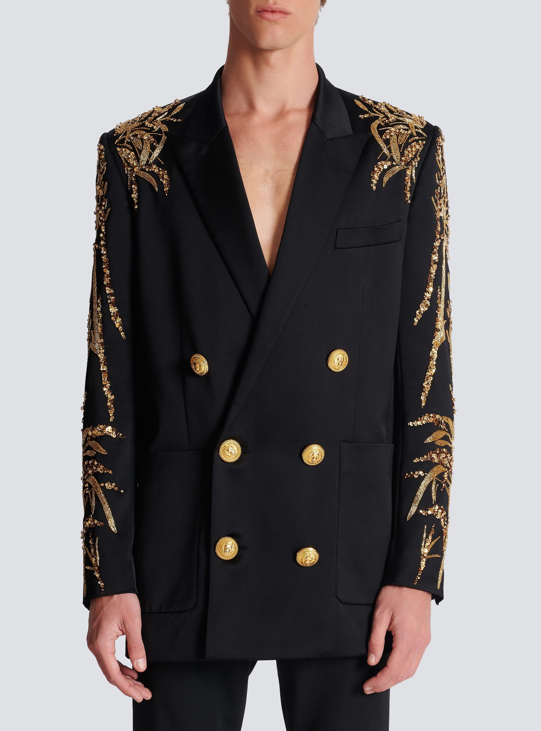 Blazer with embroidered Bamboo sleeves Product Image