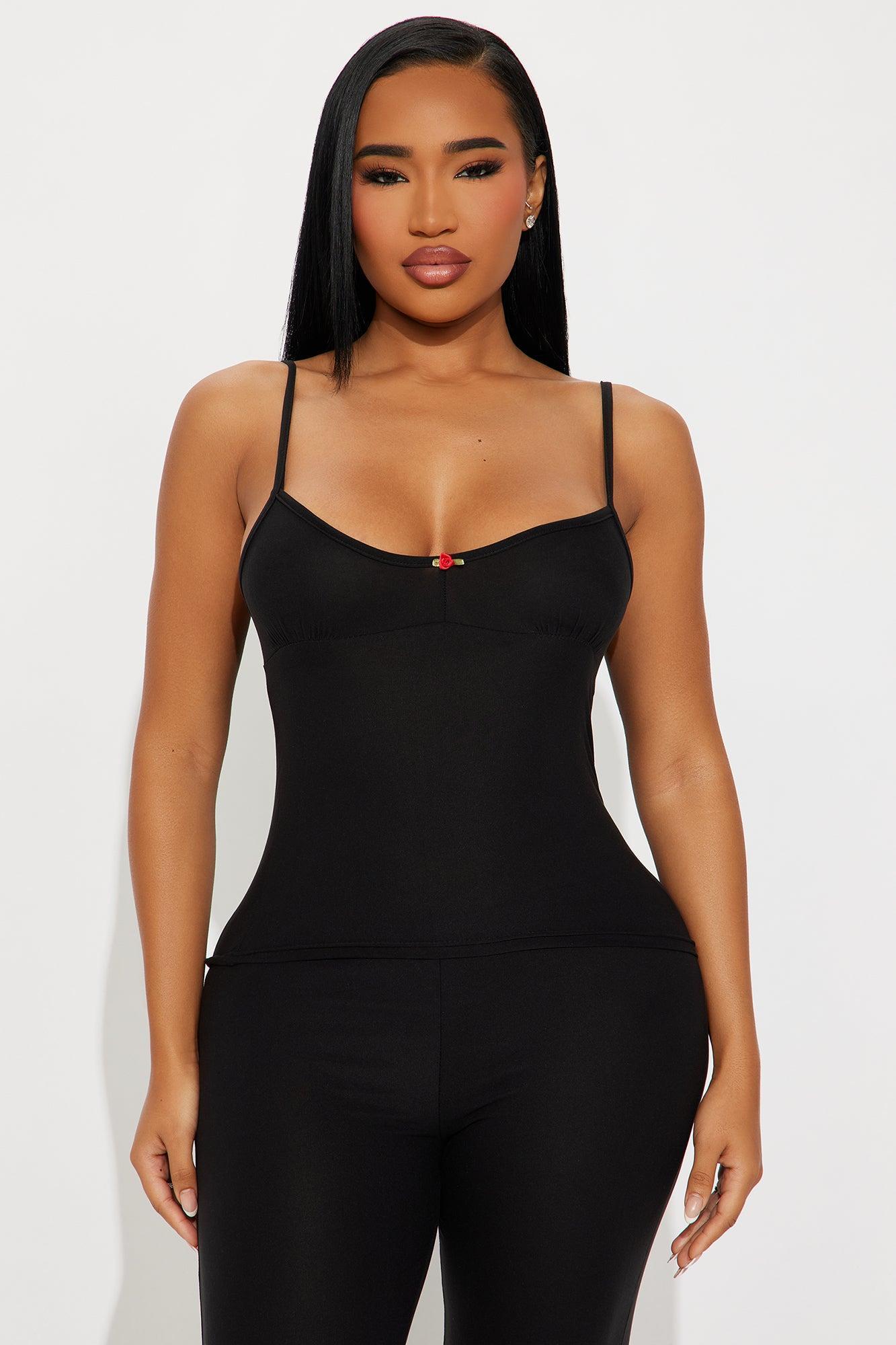 Sleepy Mood Cami PJ Pant Set - Black Female Product Image