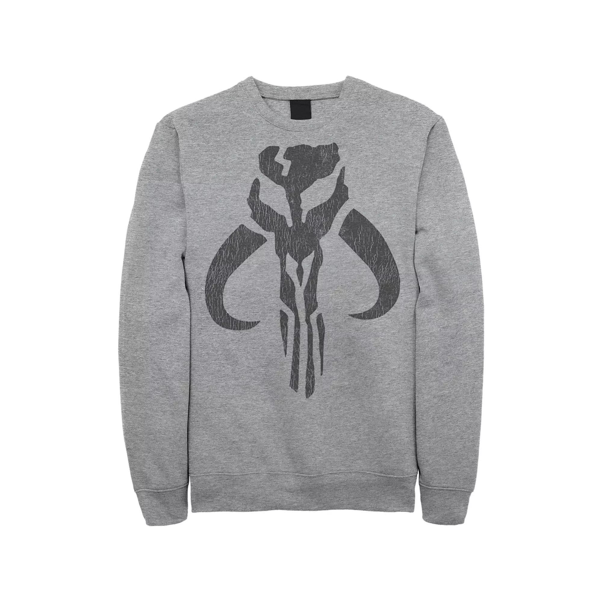 Men's Star Wars Mando Symbol Sweatshirt, Size: 3XL, Athletic Grey Product Image