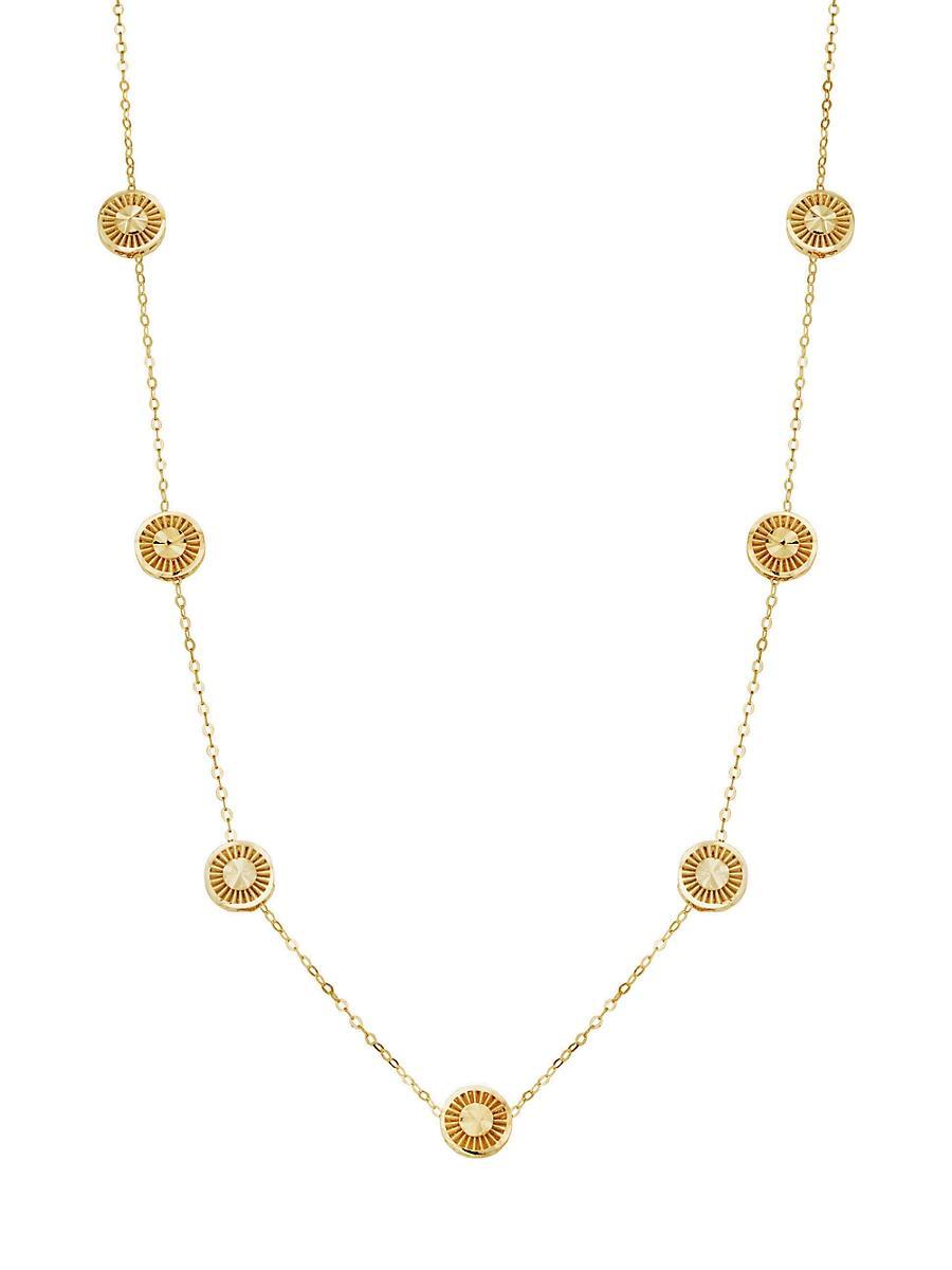 Womens 14K Yellow Gold Roma Station Necklace Product Image