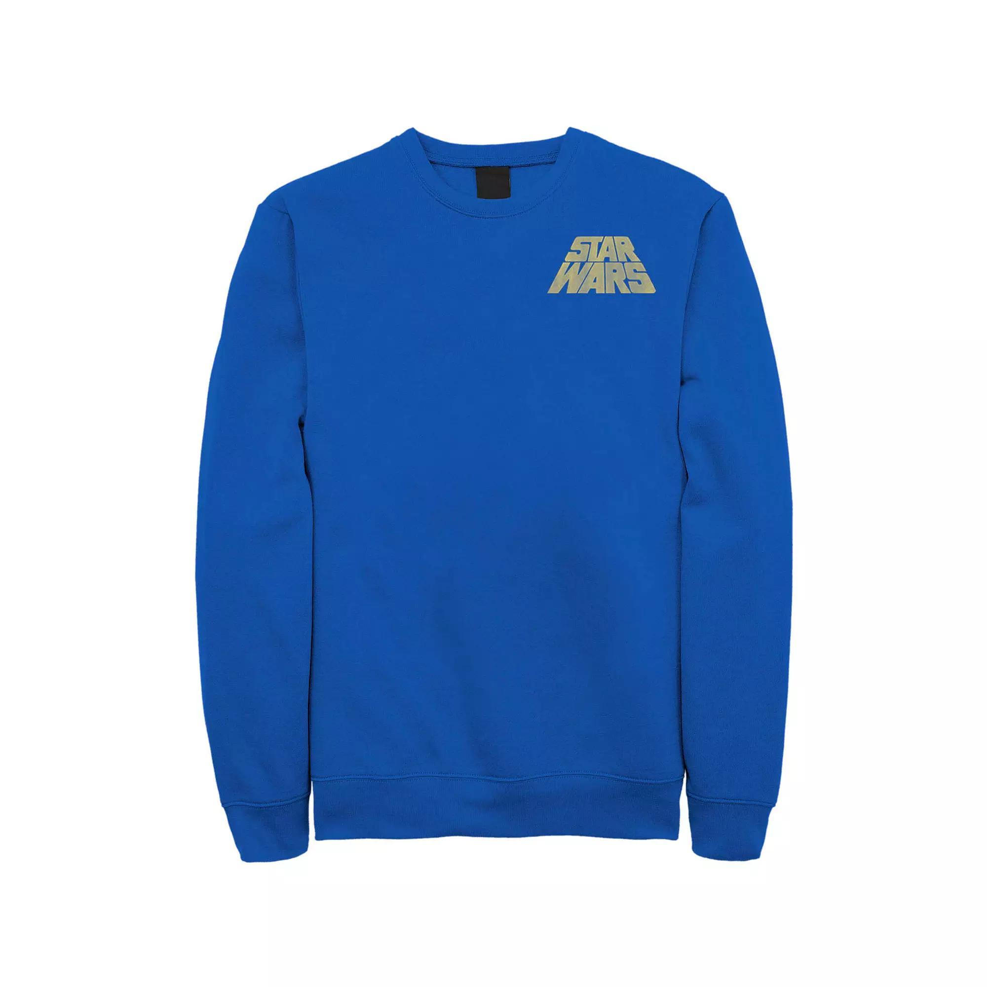 Men's Star Wars Distressed Slant Logo Z2 Sweatshirt, Size: Large, Kelly Product Image