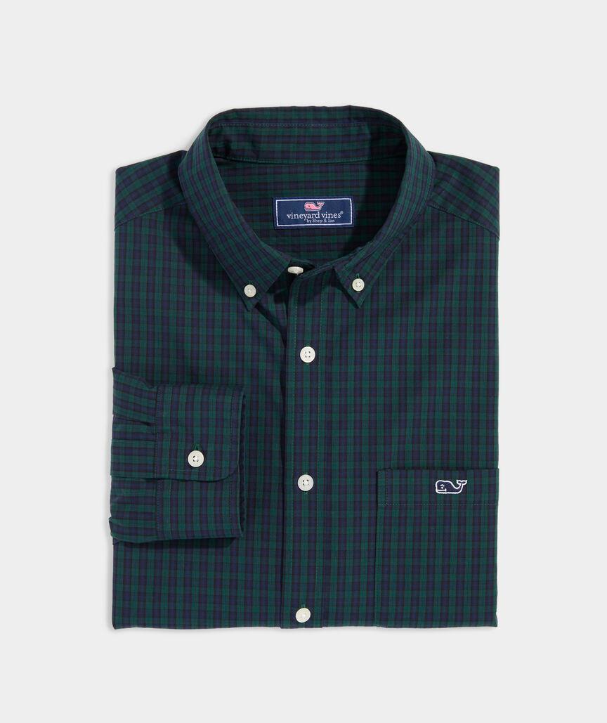 Stretch Poplin Blackwatch Plaid Shirt Product Image