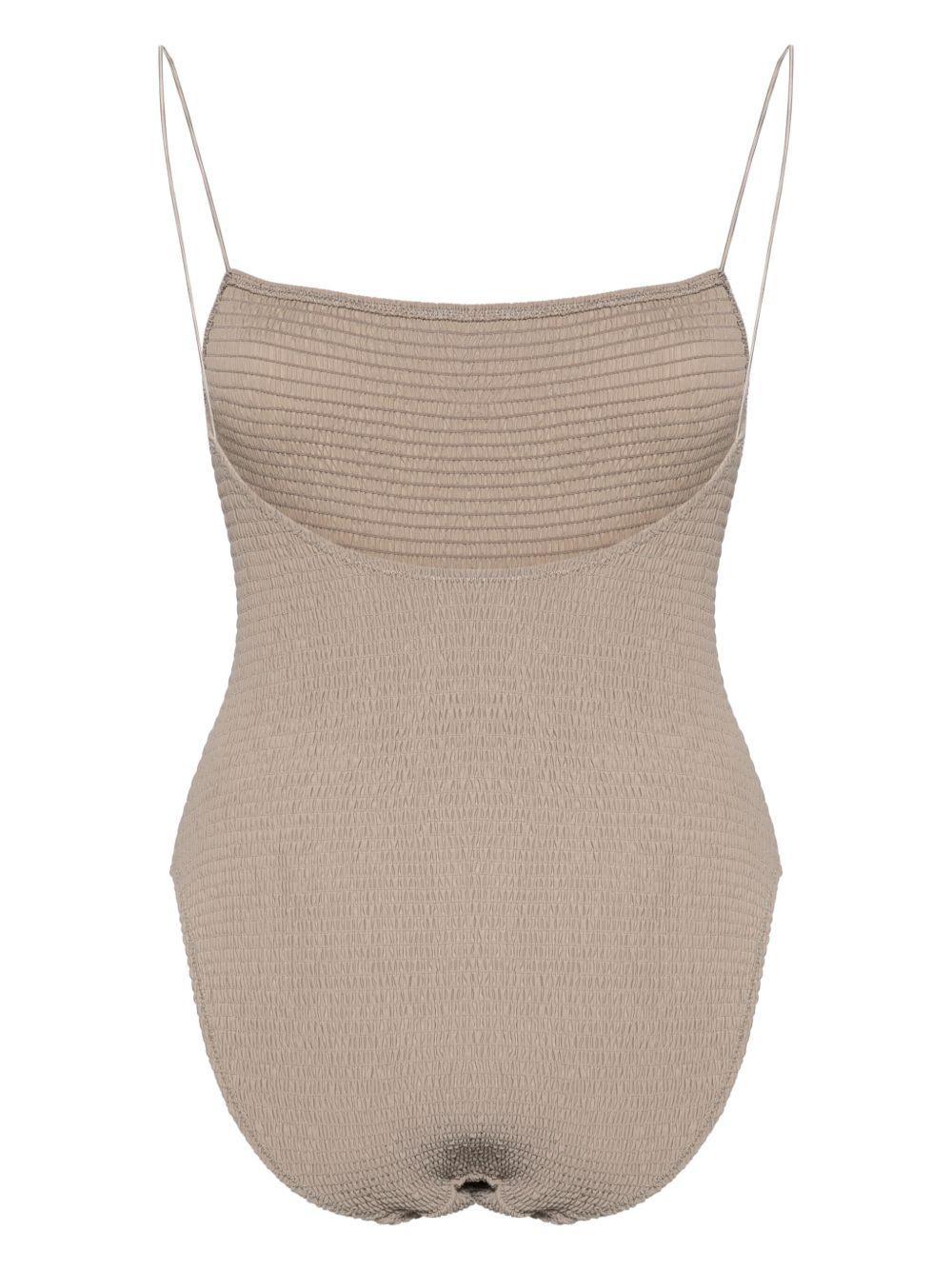 smocked square-neck swimsuit Product Image