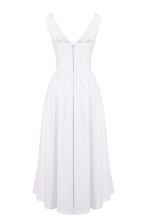 Emmelina  white cotton corset sundress Product Image