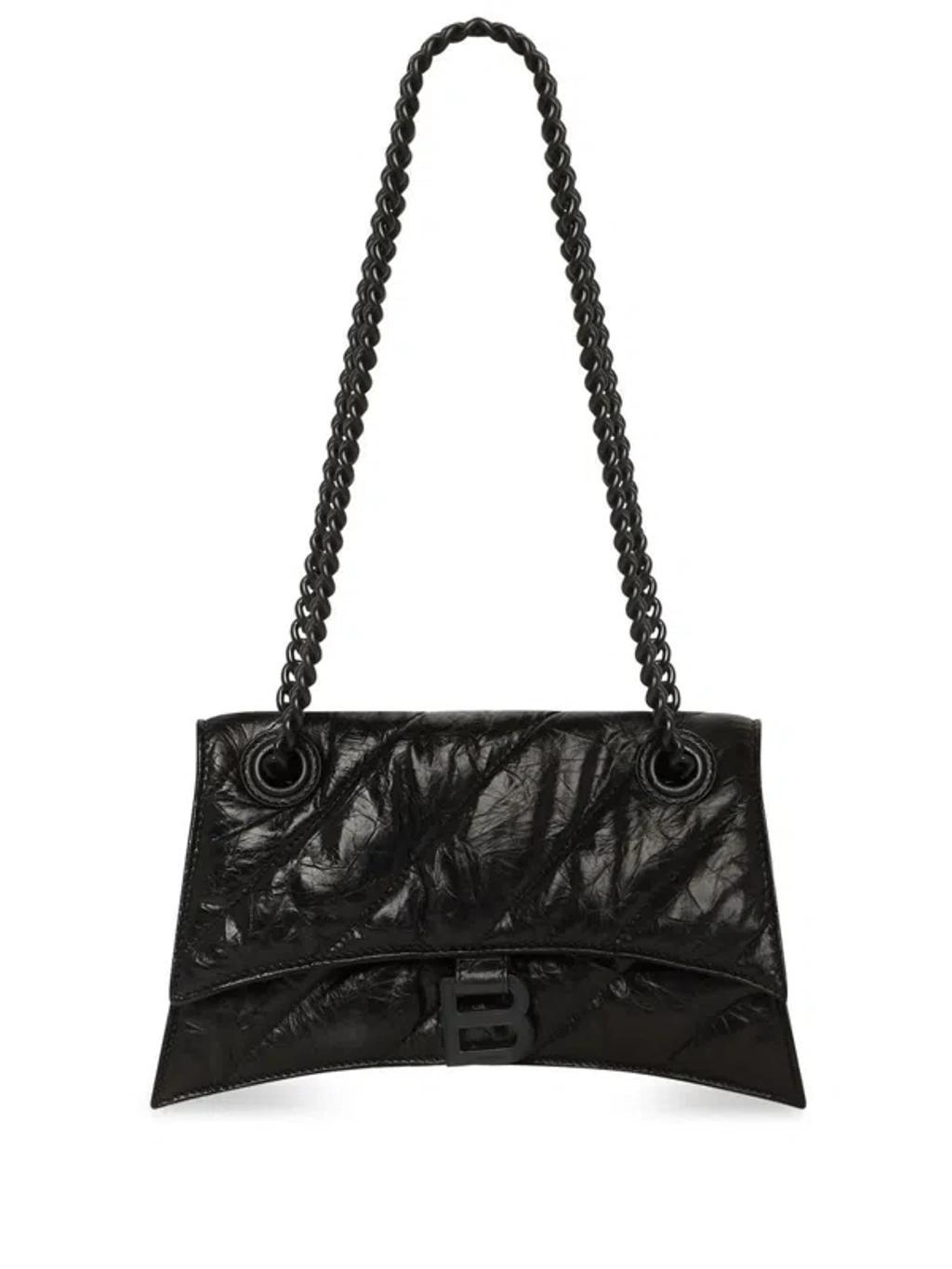 BALENCIAGA Women's Crush Chain S Hobo Bag In Black Product Image