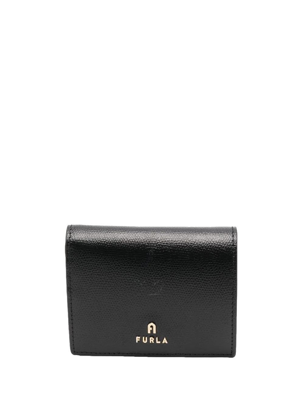 FURLA Camelia Leather Wallet In Black Product Image