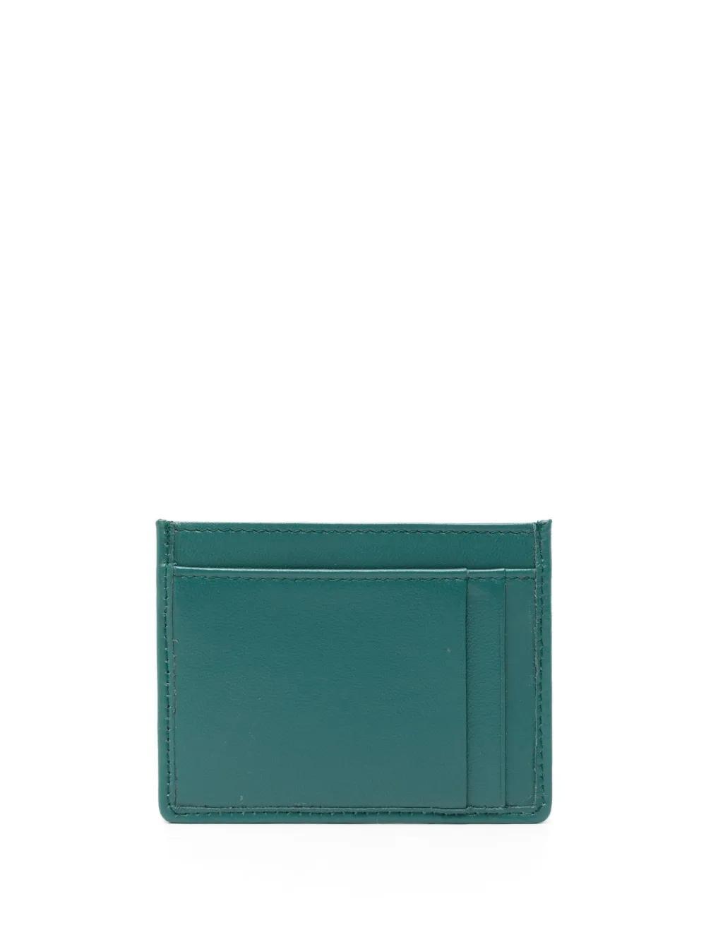 MIU MIU Logo-plaque Matelassé Cardholder In Blau Product Image