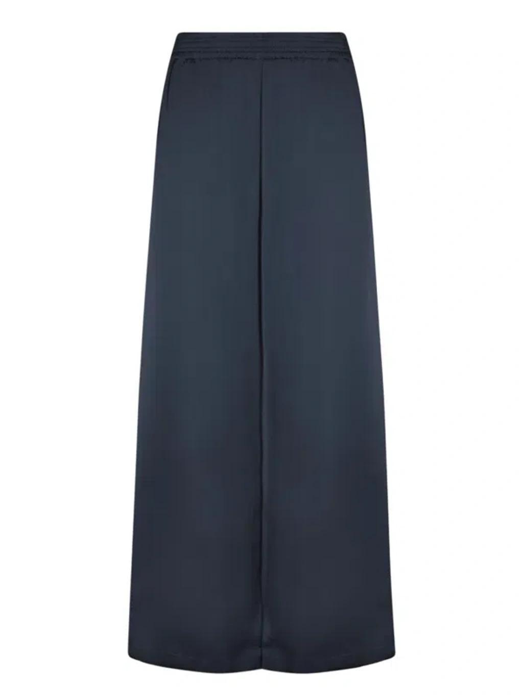 FABIANA FILIPPI Midnight Blue Trousers With Fluid Fabric Product Image