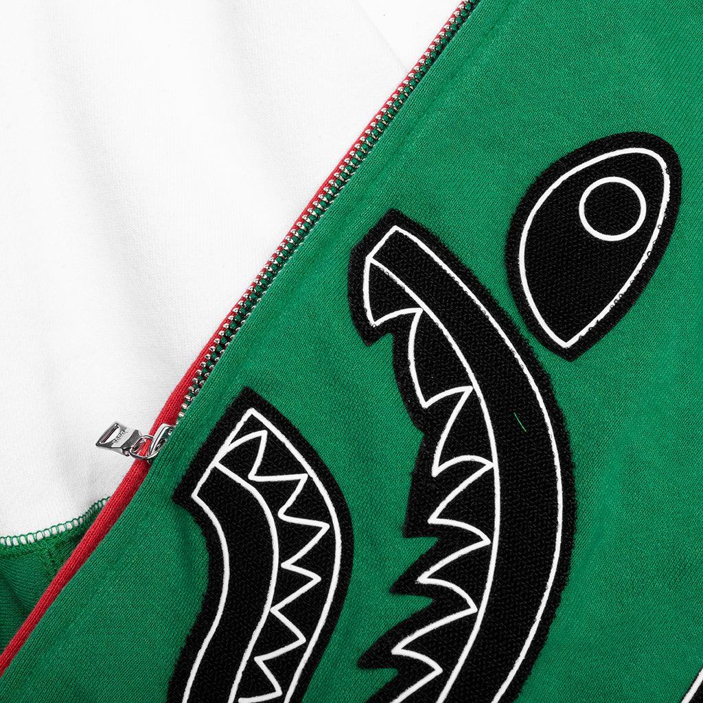 Shark Full Zip Hoodie Italy - Green Male Product Image