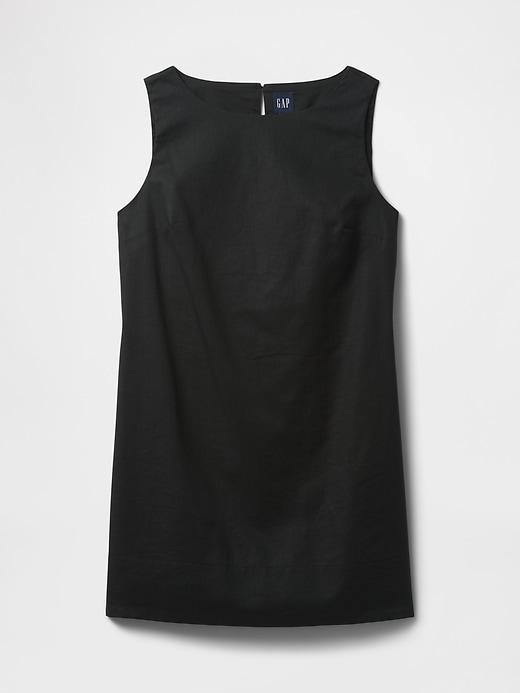 Linen-Blend Mini Shift Dress Product Image