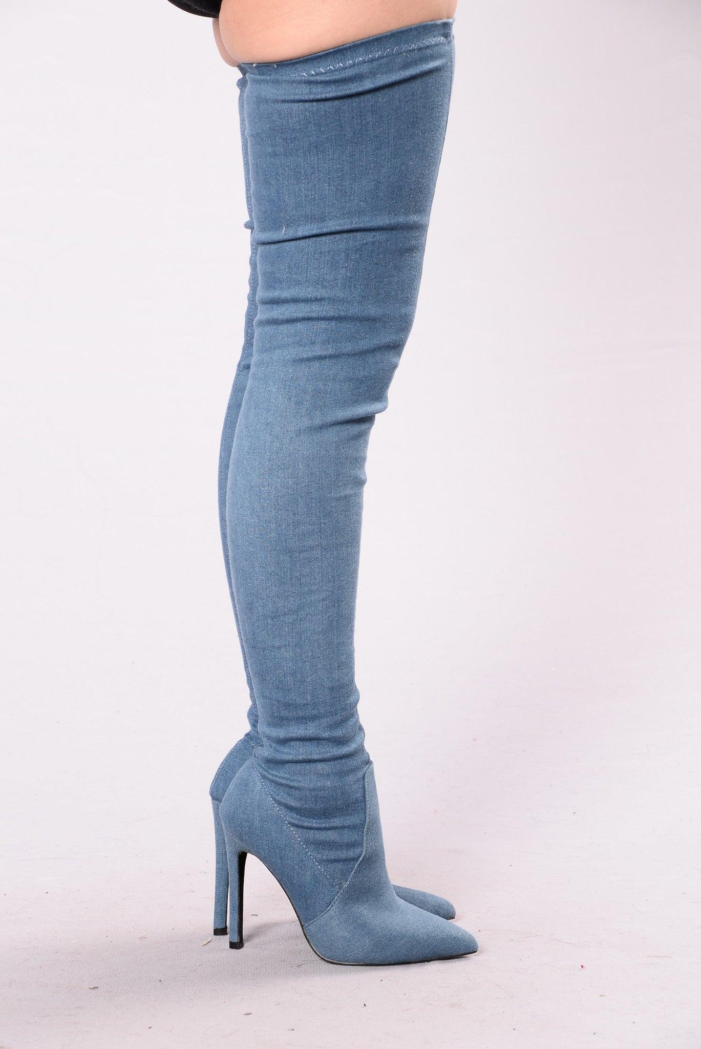 Denim Daze Boot - Denim Product Image