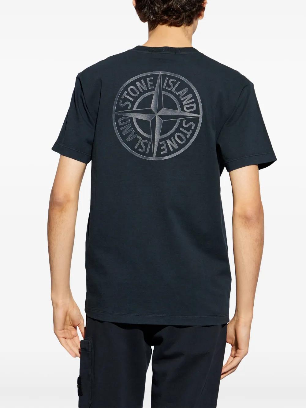 Compass-print cotton T-shirt Product Image