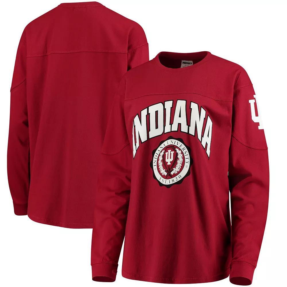 Women's Crimson Indiana Hoosiers Edith Long Sleeve T-Shirt, Size: Large, Red Product Image