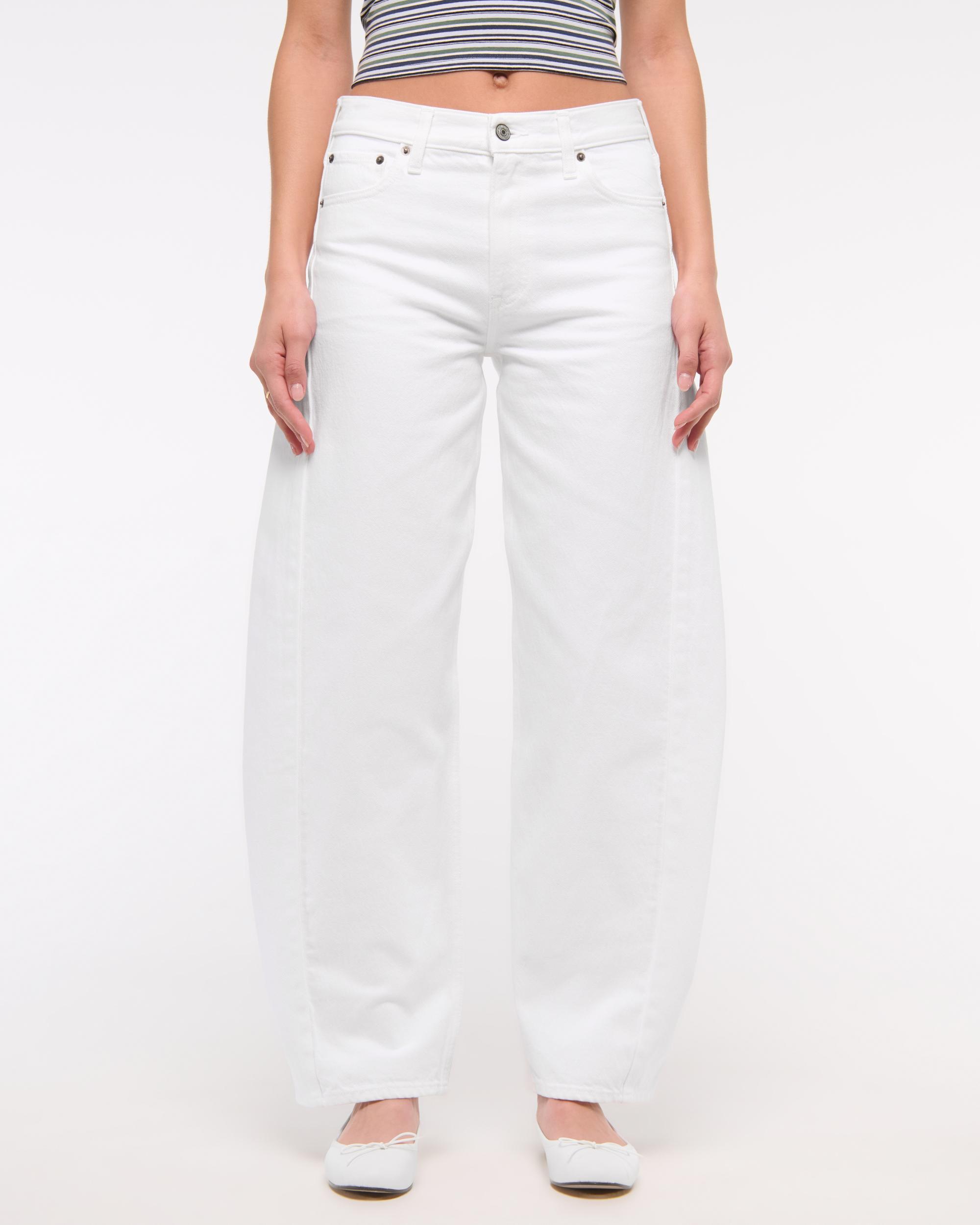 Mid Rise Barrel Jean Product Image