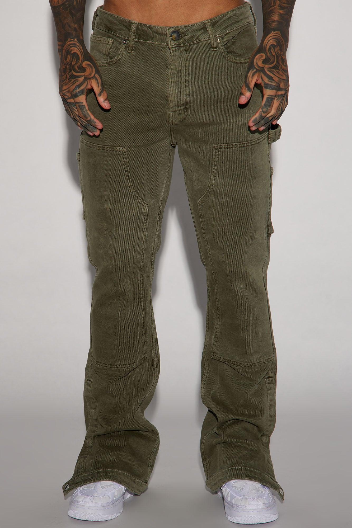 Indestructible Slim Flare Carpenter Pants - Olive Product Image