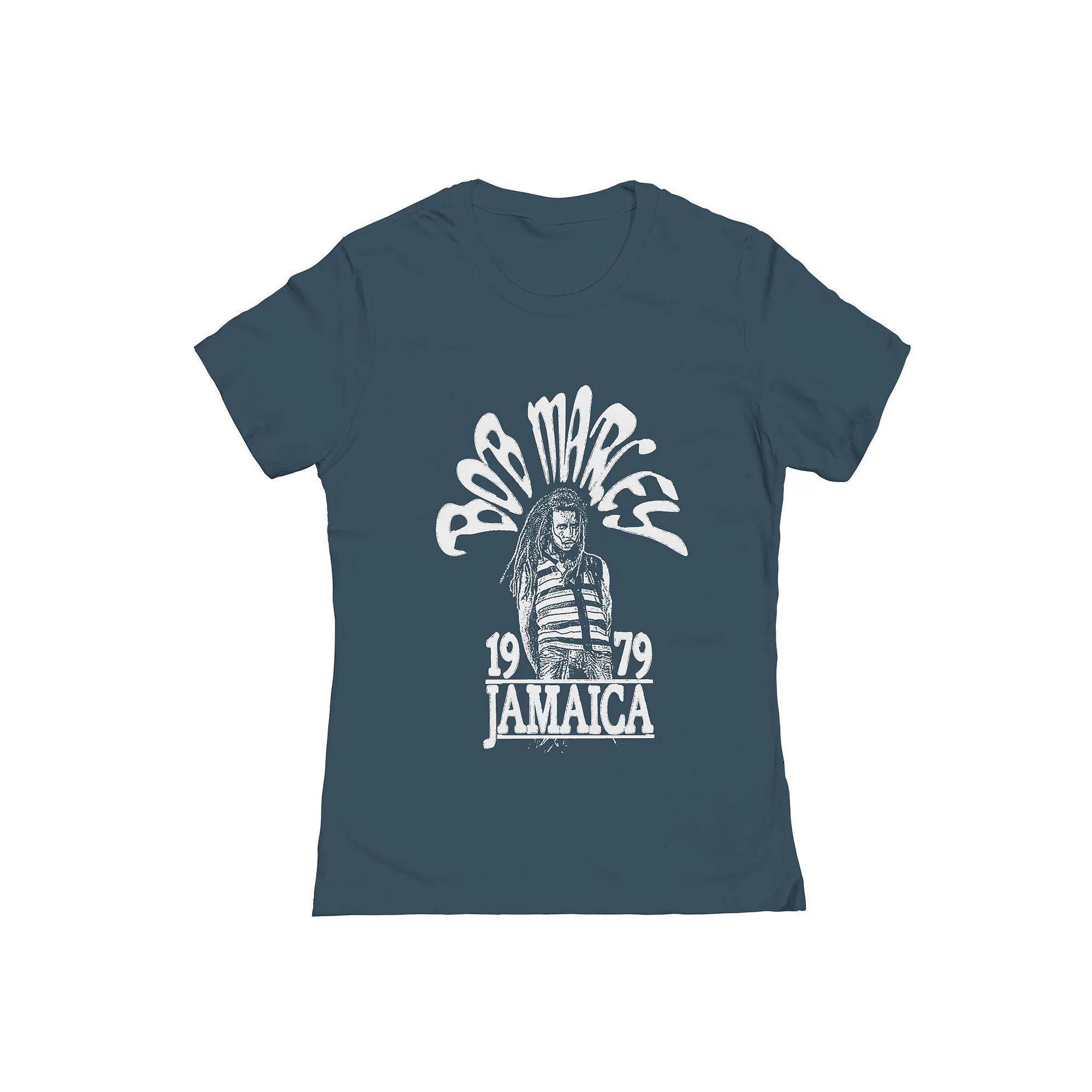 Junior's Bob Marley 1979 Jamaica Graphic Tee, Women's, Size: XXL, Blue Product Image