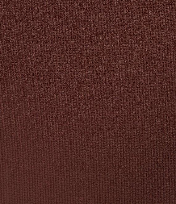 Skies Are Blue Knit Contrast Stitch Midi Skirt Product Image