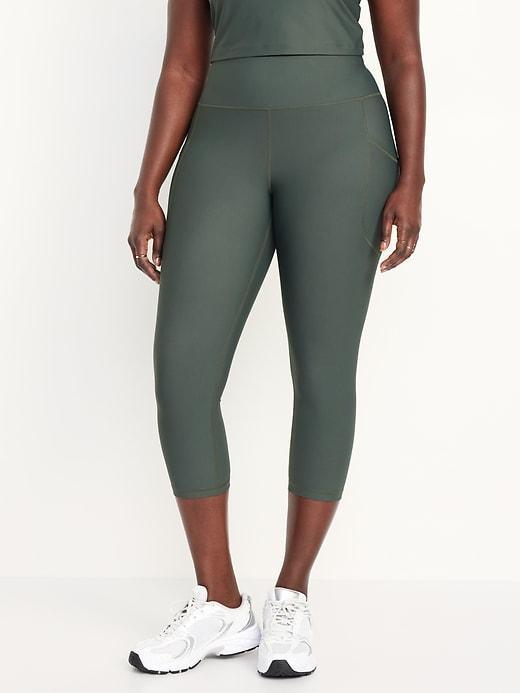 High-Waisted PowerSoft Crop Leggings Product Image