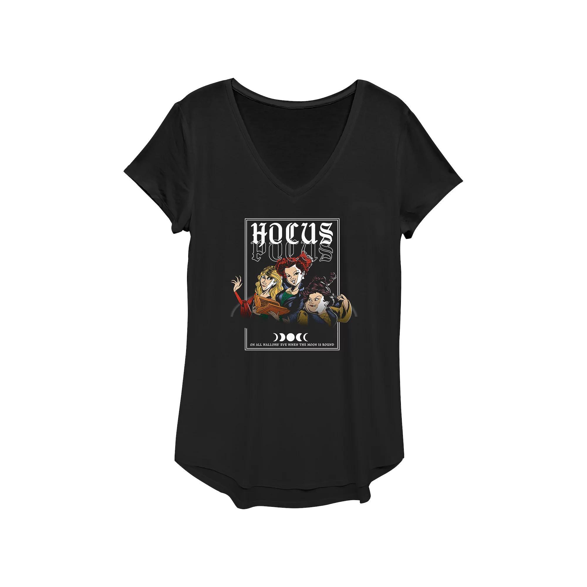 Women's Disney Hocus Pocus Sanderson Sisters Round Moon Box Graphic Tee, Girl's,  Product Image