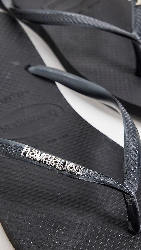 Havaianas Slim Square Pop Up Logo Flip Flops | Shopbop Product Image