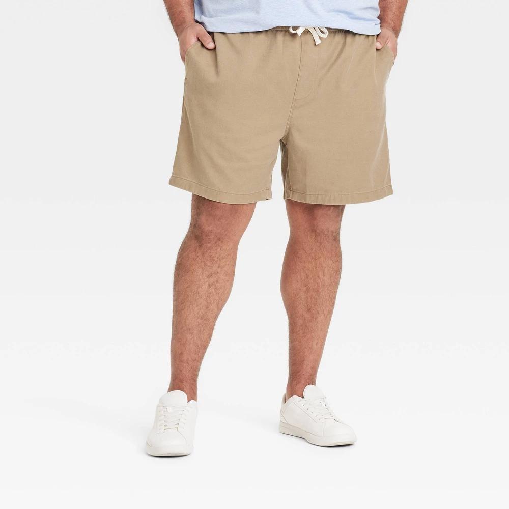 Mens Big & Tall Vintage 7 Elevated Pull-On Shorts - Goodfellow & Co Tan 5XL Product Image