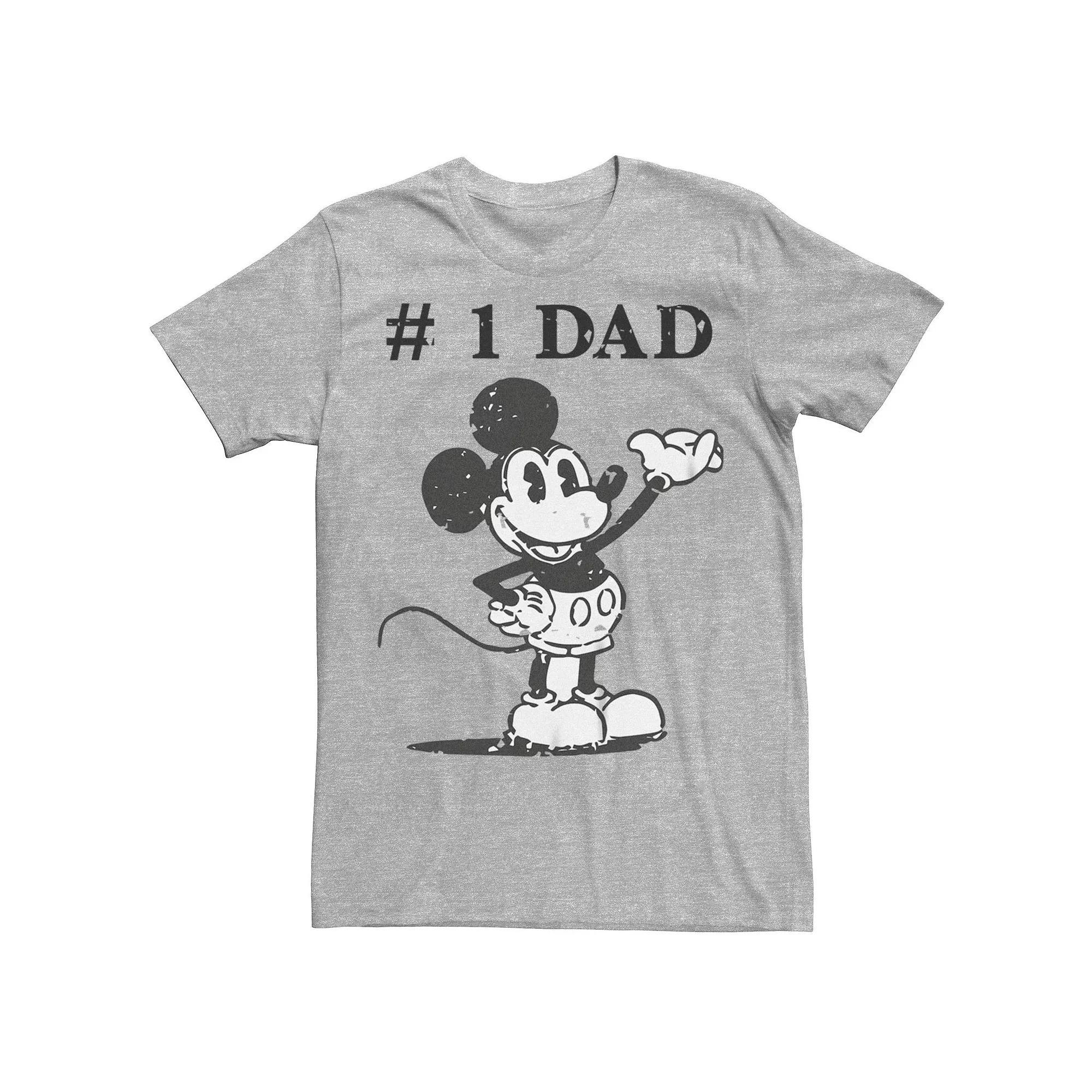 Disney's Mickey Mouse Men's Classic Number 1 Dad Graphic Tee,  Product Image
