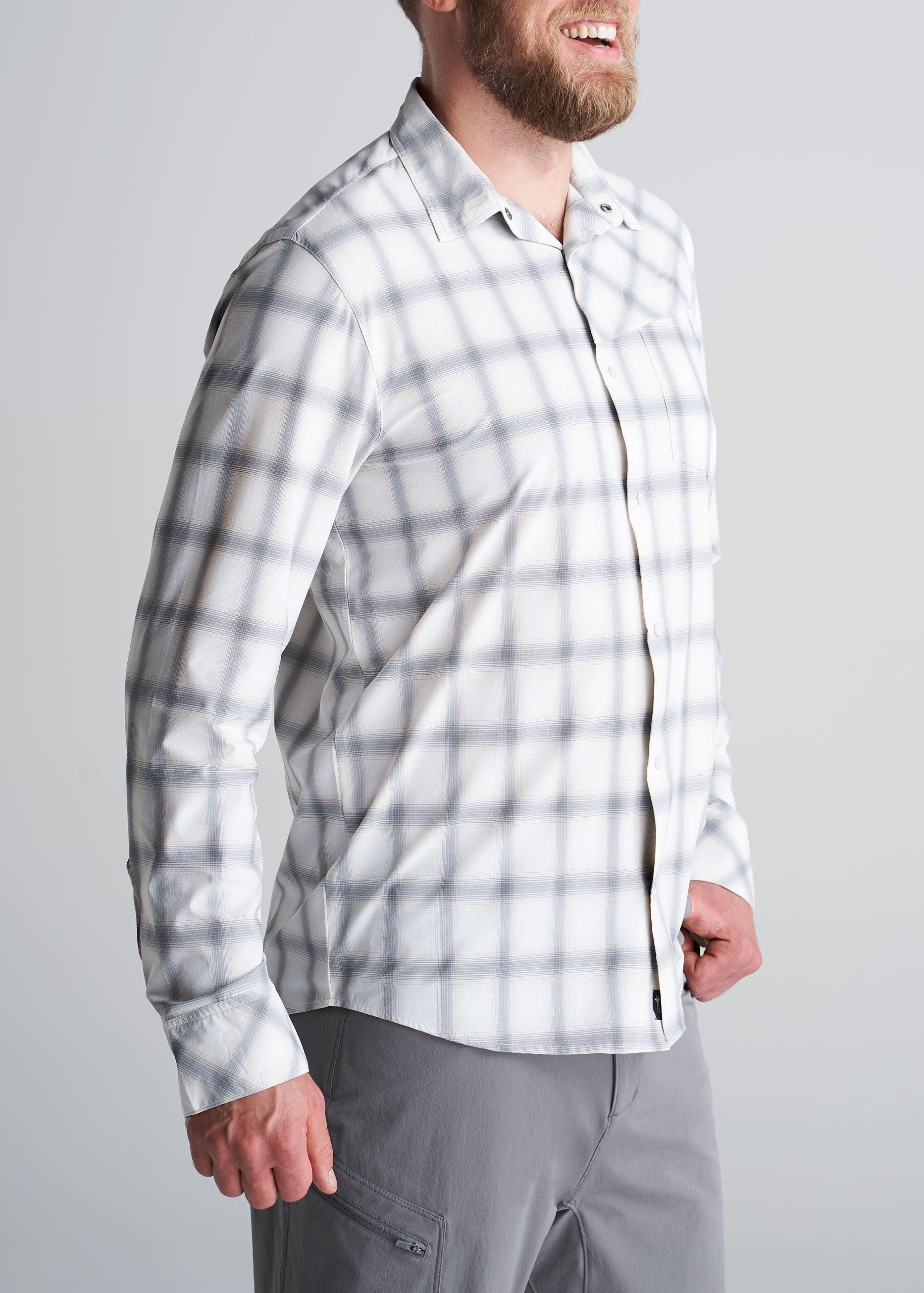 Tall Men's Ultra Lightweight Snap-Front Shirt in Birch Smoke Product Image