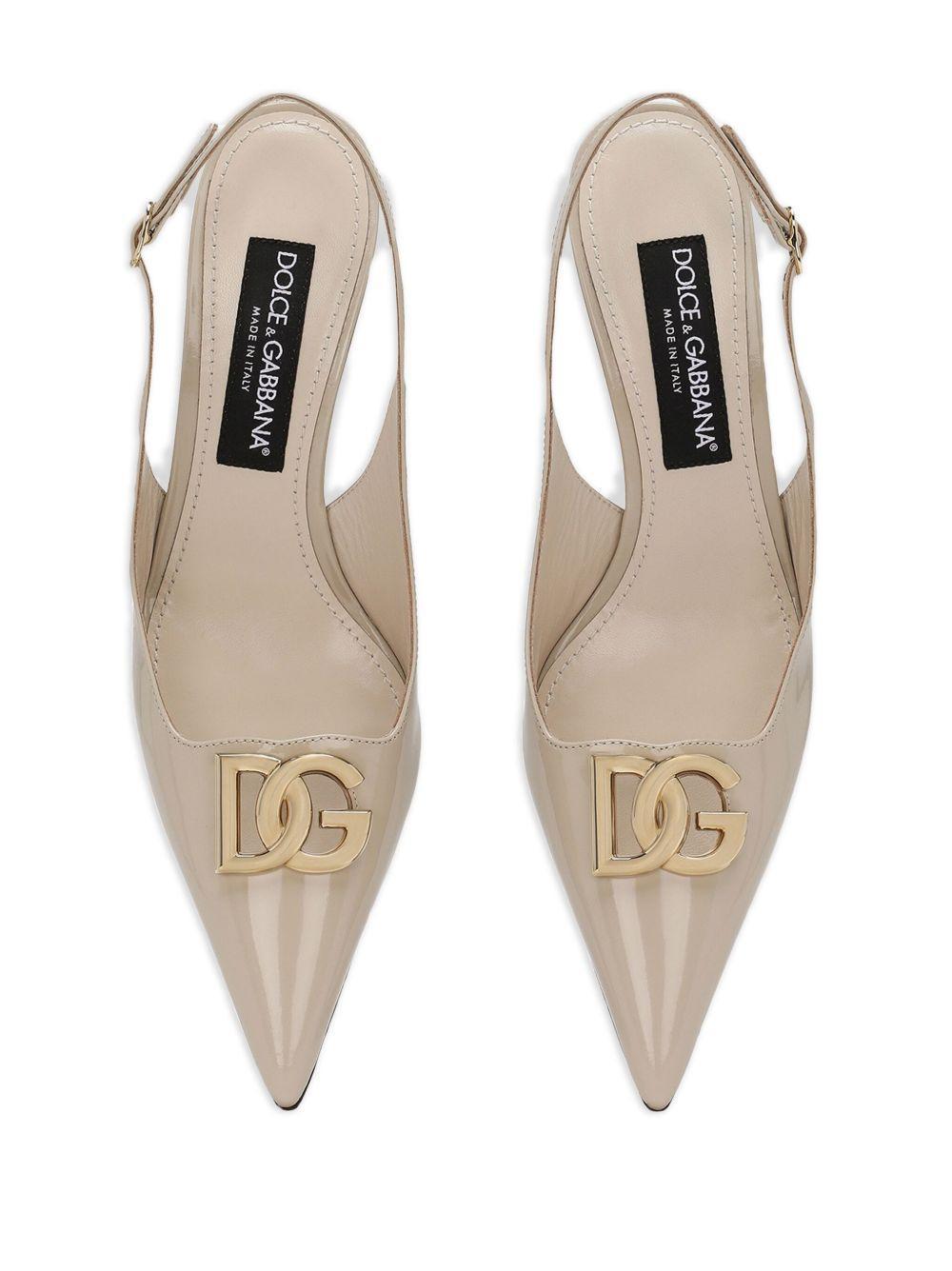 60mm logo-plaque slingback pumps Product Image
