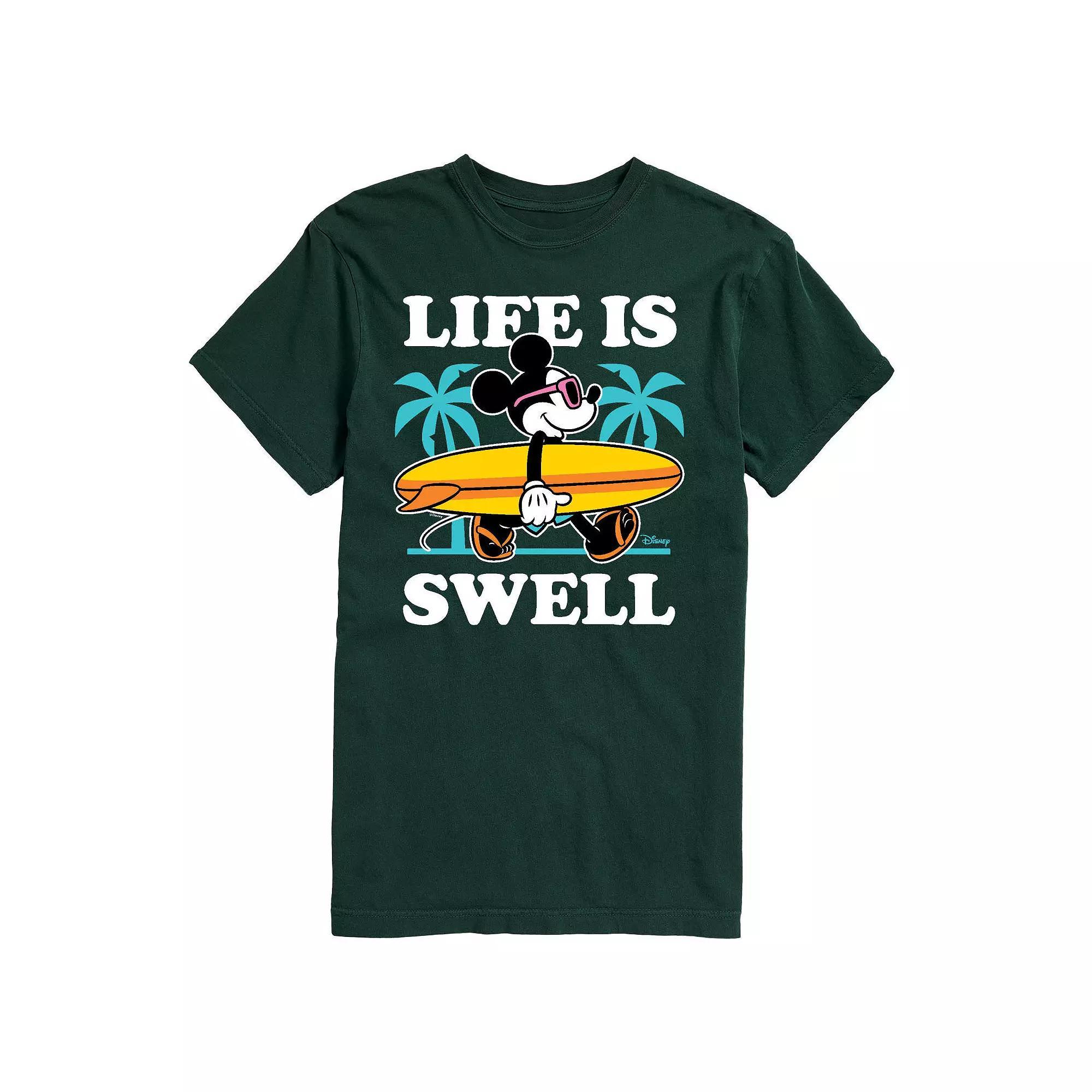 Disney's Mickey Mouse Men's Palm Trees "Life Is Swell" Graphic Tee,  Product Image