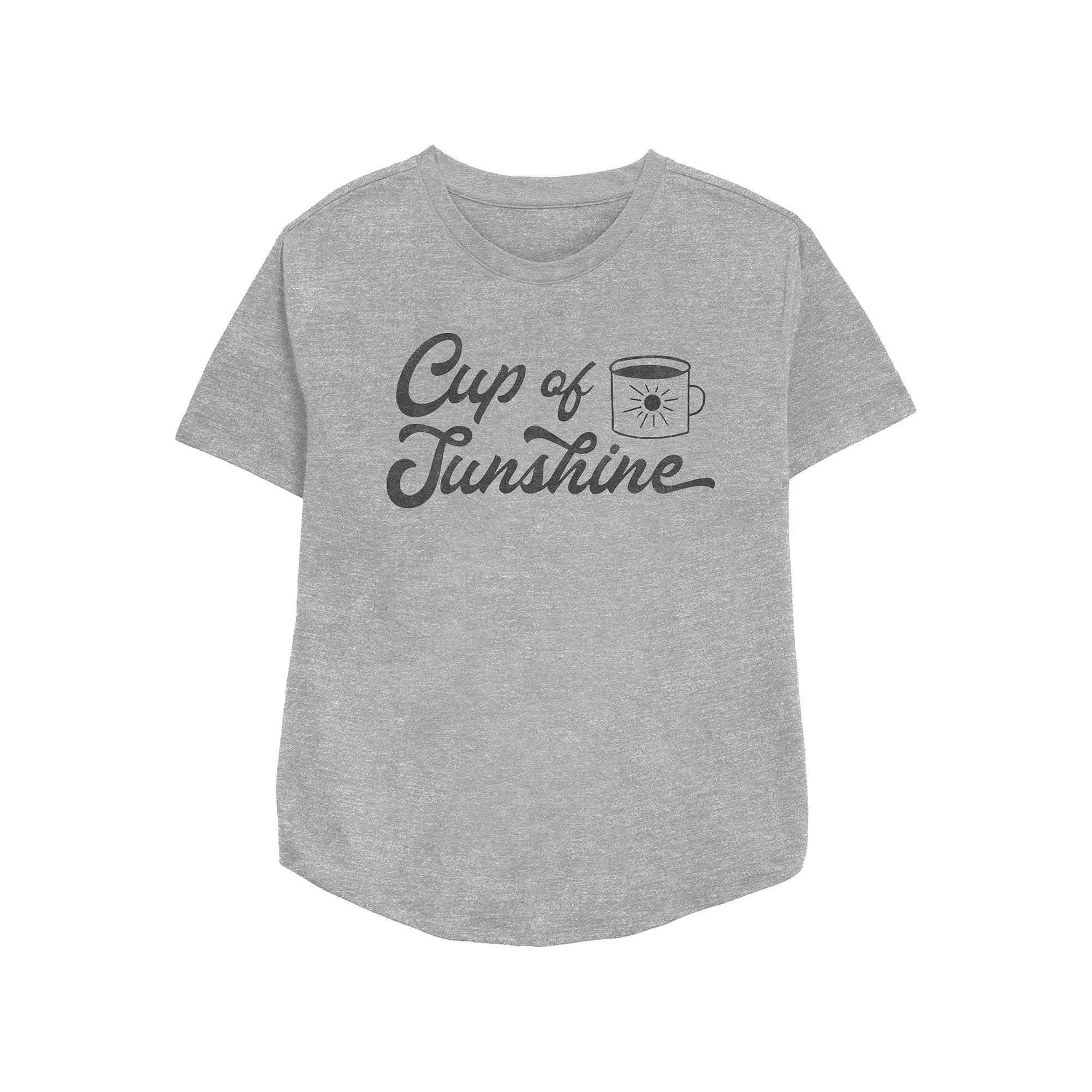Women's Trendy Cup Of Sunshine Relaxed Fit Graphic Tee, Girl's,  Product Image
