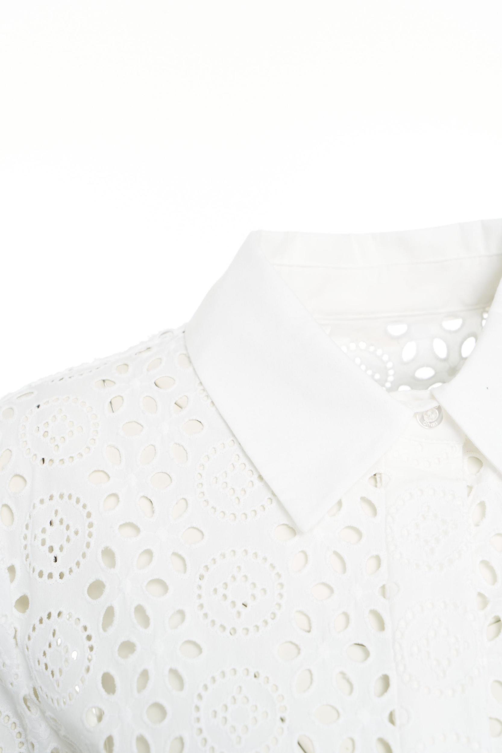 Blouse with perforated embroidery Product Image