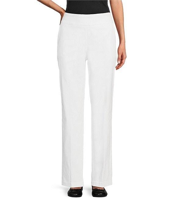 Allison Daley Tech Stretch Elastic Waist Straight Leg Pants Product Image